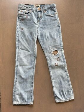 Levi's Kids' Light-Wash Star & Sequin Embellished Jeans